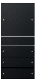 GIRA 2184005 Wippenset 4fach (1+3) System 55 Schwarz matt (lackiert)