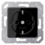 Jung CD5120BFSW SCHUKO Steckdose f.Klappdeckel bruchsicher schwarz
