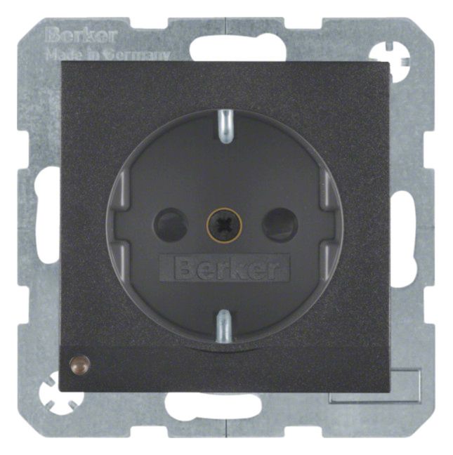 Berker 41091606 Steckdose SCHUKO+LED B.3/B.7 anthrazit matt