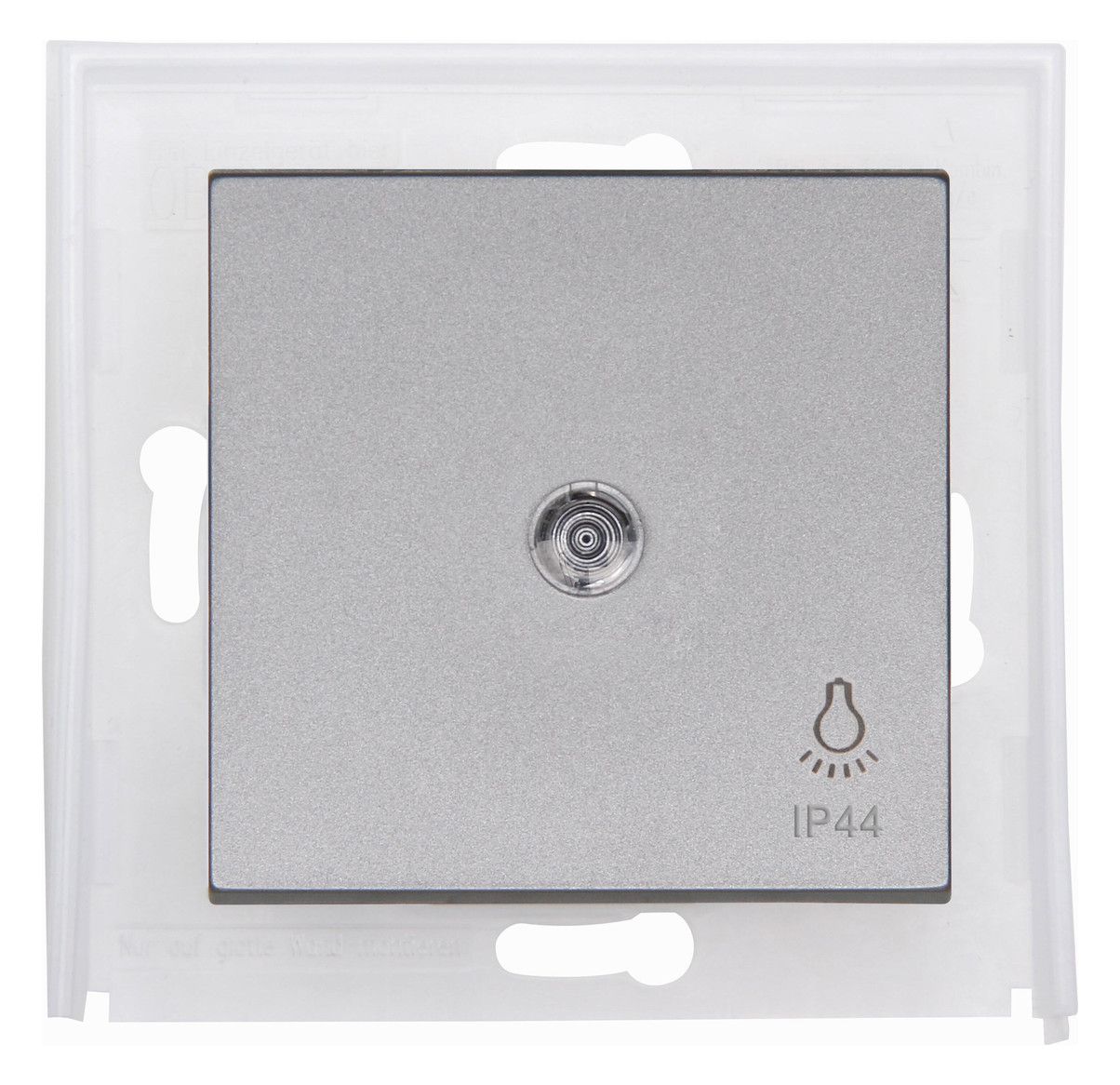 Kopp 493943006 HK07 IP44 Flächenwippe m. Linse u.Symbol "Licht" stahl