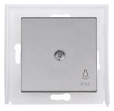 Kopp 493943006 HK07 IP44 Flächenwippe m. Linse u.Symbol "Licht" stahl