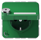 Jung CD 1520 NAKLSL GN SCHUKO-Steckdose 16A 250V Berührungs.- schutz Klappd.SF