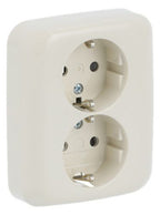 BJ 202 EUJB-212 SCHUKO® Doppelsteckdose volle Abdeckung EBS