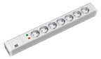 Bachmann 333.604 19" 1HE PVC 7xSchuko 1xÜSS Strom 2m Schuko