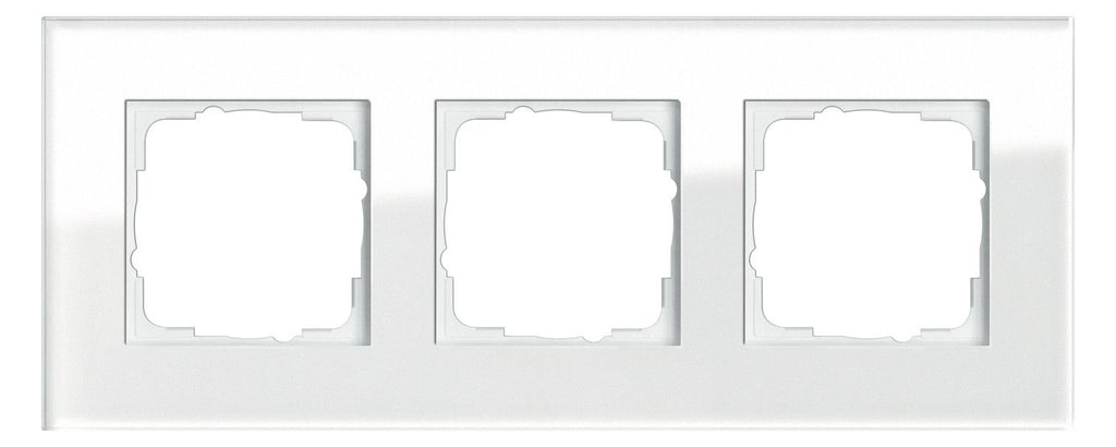GIRA 021312 Abdeckrahmen 3fach Esprit Glas Weiß