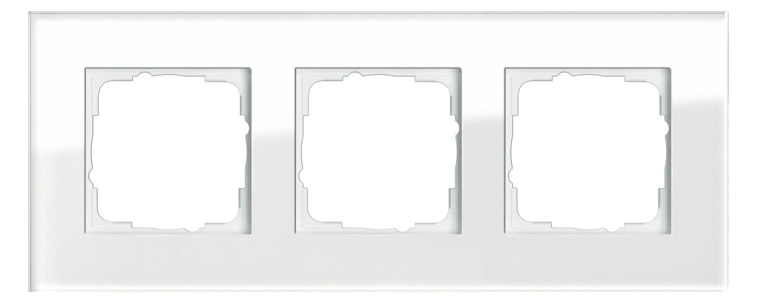 GIRA 021312 Abdeckrahmen 3fach Esprit Glas Weiß