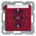 Berker 47501902 Steckdose SCHUKO m.B-feld S.1/B.3/B.7 rot matt