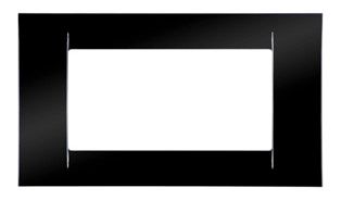GEWISS GW22114 Abdeckrahmen System Virna 4M Tonerschwarz