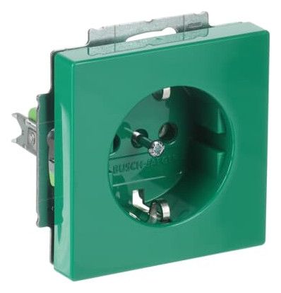 BJ 20 EUC-13-82-101 SCHUKO Steckdosen-Einsatz gn RAL6032 solo