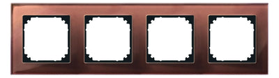 Mert 489415 M-PLAN-Echtglasrahmen 4f Mahagonibraun