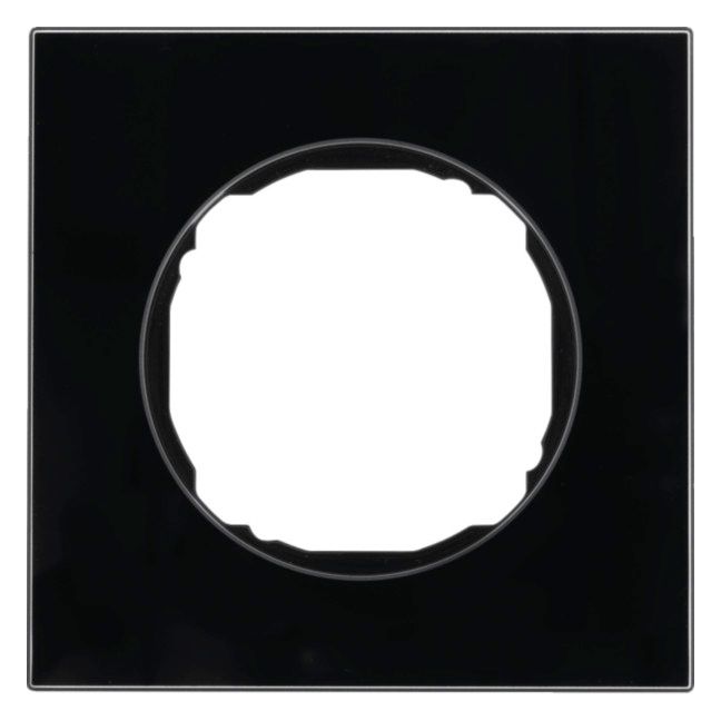Berker 10112616 Rahmen 1fach flach R.8 Glas schwarz