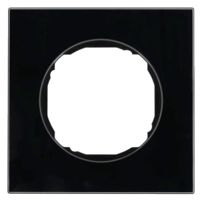 Berker 10112616 Rahmen 1fach flach R.8 Glas schwarz
