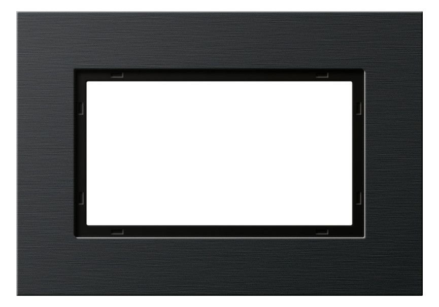 GIRA 1001126 Abdeckrahmen 1,5fach Esprit Aluminium Schwarz (eloxiert)