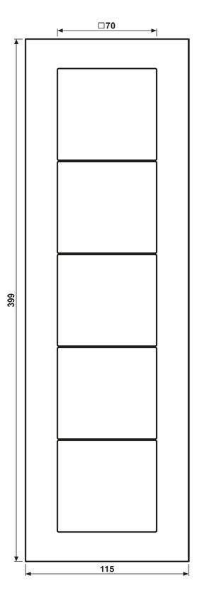 Jung LSP985GLAS Glasrahmen 5fach LS plus mattweiß