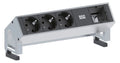Bachmann 902.400 DESK2 3xSchuko 1xABD Strom 0,2m GST18 Inox lackiert