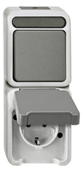 Mert MEG 3494-8029 Kombination SCHUKO- Steckdose lichtgrau m.BRS AQUASTAR