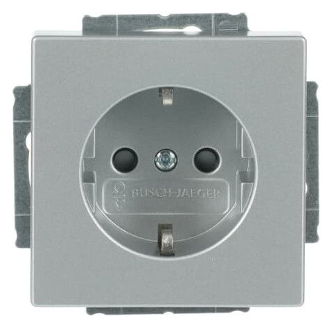 BJ 20 EUCRB-83 SCHUKO Steckdosen Einsatz o.Spreize alusilber future linear