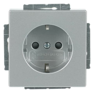 BJ 20 EUCRB-83 SCHUKO Steckdosen Einsatz o.Spreize alusilber future linear
