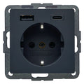 Berker 48146086 Steckd.SCHUKO/USB AC 20W PD Qx ant samt