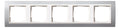 GIRA 0215326 Abdeckrahmen 5fach Zwischen rahmen RW gl. Event Farbe Alu