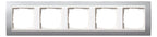 GIRA 0215326 Abdeckrahmen 5fach Zwischen rahmen RW gl. Event Farbe Alu