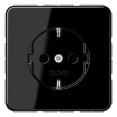 Jung CD1520BFKISW SCHUKO Steckdose erh.Ber.schutz bruchsicher schwarz