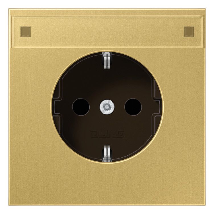 Jung ME1520KINAC SCHUKO Steckdose Schriftf. erh.Ber. LS Messing classic