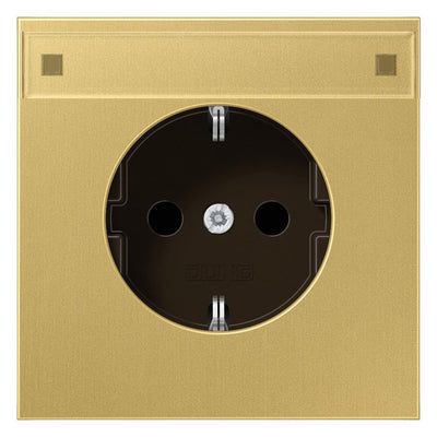 Jung ME1520KINAC SCHUKO Steckdose Schriftf. erh.Ber. LS Messing classic