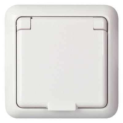 Elso 225044 Steckdose 16A komplett IP44 FASHION Steckklemme reinweiß