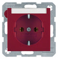 Berker 47508902 Steckdose SCHUKO m.B-feld S.1 rot glänzend