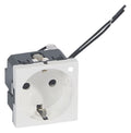 Legrand 077212 Schuko Steckdose (SL) beleuchtet 2-modulig Mosaic ultaweiß