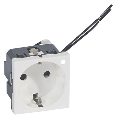 Legrand 077212 Schuko Steckdose (SL) beleuchtet 2-modulig Mosaic ultaweiß