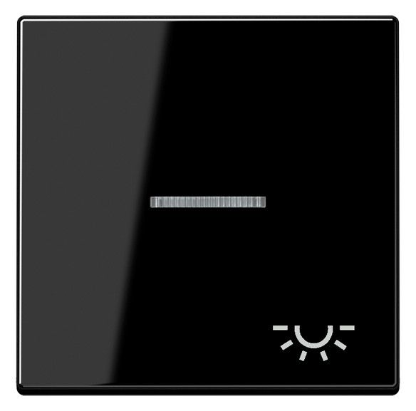 Jung A590KO5LSW Wippe Symbol Licht m.Lichtleiter Serie A schwarz