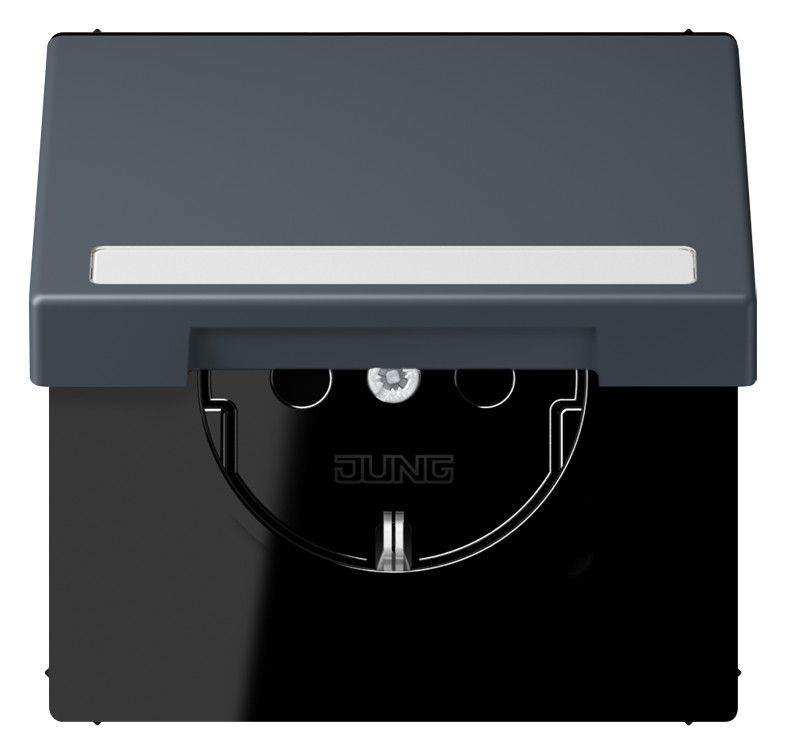 Jung LC1520BFNAKL262 SCHUKO-Steckd.KI m. Klappdeckel m.S