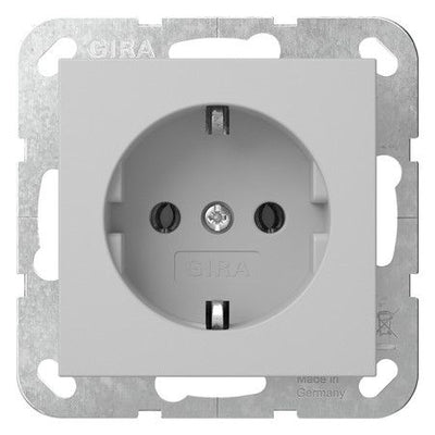 GIRA 4466015 SCHUKO-Steckdose o.Krallen System 55 Grau matt (lackiert)