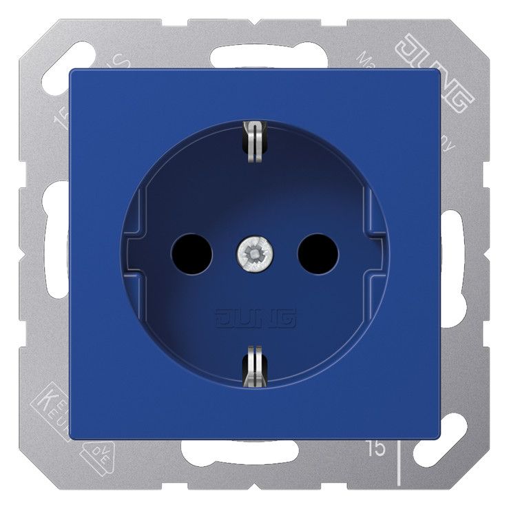 Jung A 1521 BF BL SCHUKO®-Steckdose 16 A 250V ~ Schraubklemmen Thermoplast Serie