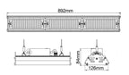 S&H 90350 LED Hallenstrahler Balken 925x135,4x84mm 100-277V 150W 18750Lm