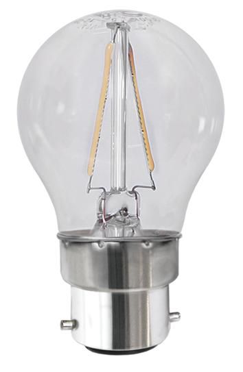 S&H 38333 LED-Tropfenform Filament 45x79mm B22 220-240VAC 2W 150Lm 2700K