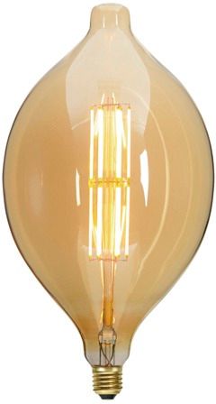 S&H 31491 LED Ellipsenform Filament 180x334mm E27 10W/920 650Lm 2000K amber