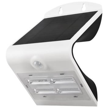 S&H 88966 LED-Solar-Wandleuchte 212x140x109mm 400Lm 3000K >80° IP65