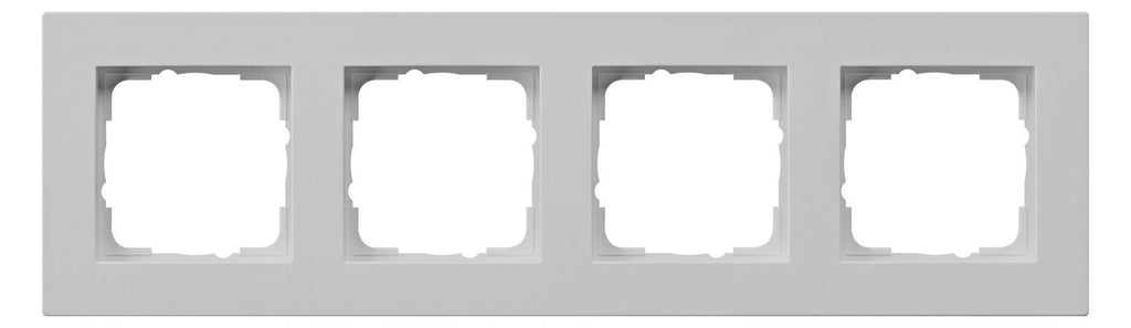 GIRA 0214375 Abdeckrahmen 4fach flach E2 Grau matt