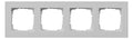 GIRA 0214375 Abdeckrahmen 4fach flach E2 Grau matt