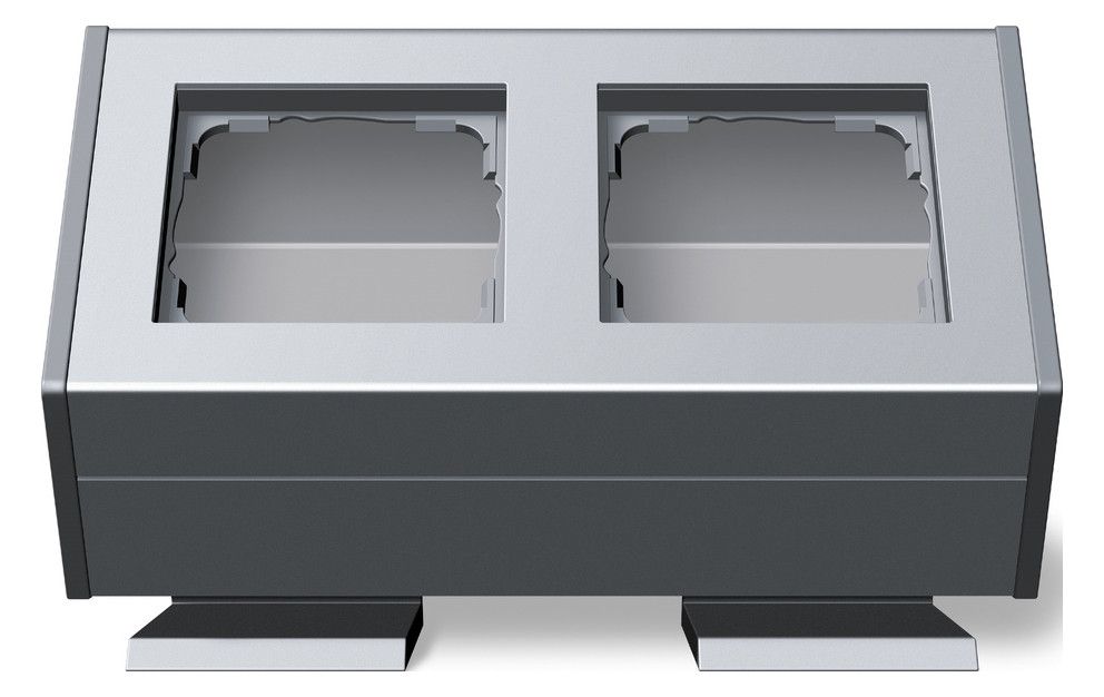 GIRA 119226 Profil 2fach Befestigungs- winkel Profil 55 Aluminium