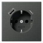 Jung AL1520-15CAAN SCHUKO-Steckdose m.USB Typ AC