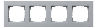 GIRA 0214255 Abdeckrahmen 4fach flach E2 Farbe Alu