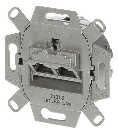 BJ 0218/12-101 UAE-Anschlussdose Kat.6 2f metall