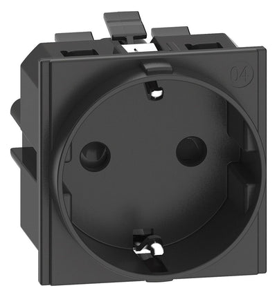 BTicino KG4141A LivingNow Schuko Steckdose m.schraublosem Anschluss Black