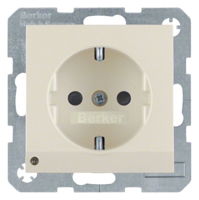 Berker 41098982 Steckdose SCHUKO+LED S.1 weiß glänzend