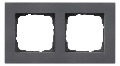 GIRA 0212235 Abdeckrahmen 2fach flach E2 Anthrazit