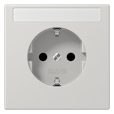 Jung LS1520NNALG SCHUKO Steckdose o.Kralle Schriftfeld lichtgrau